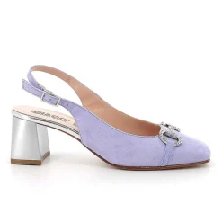 Scarpe Con Tacco|Igi&Co Decollete Con Cinturino Posteriore In Pelle Da Donna Lavanda