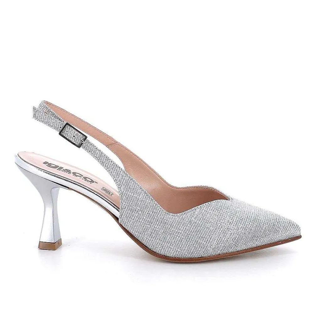 Scarpe Con Tacco|Igi&Co Decollete Con Cinturino Posteriore Da Donna Argento