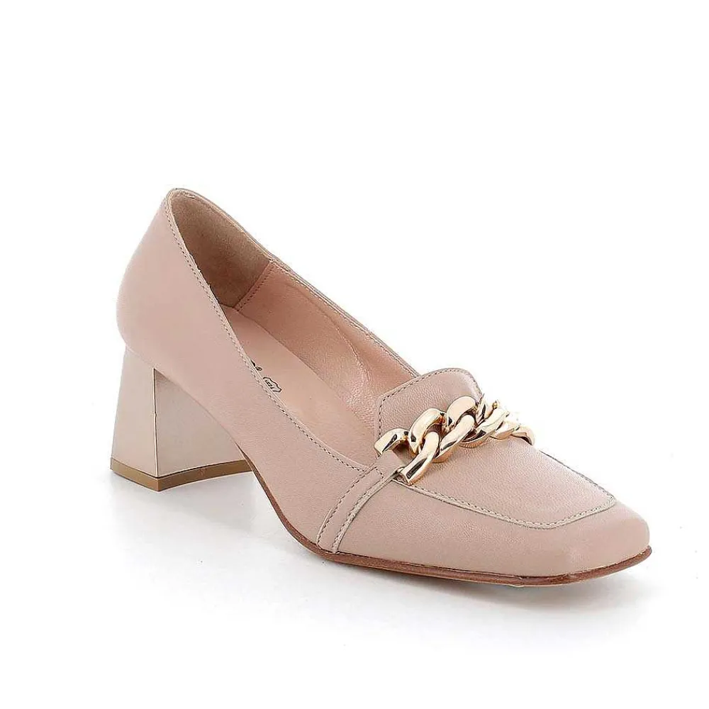 Scarpe Con Tacco|Igi&Co Decollete Con Tacco In Pelle Da Donna Polvere