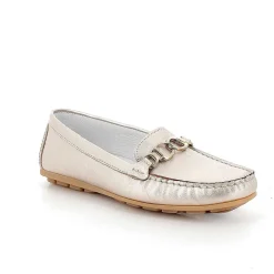 Mocassini E Slip On|Igi&Co Mocassini In Pelle Da Donna Taupe Laminato