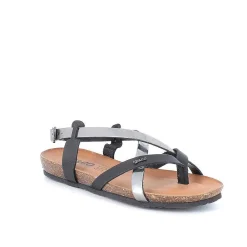 Sandali E Infradito|Igi&Co Sandali Con Infradito In Pelle Da Donna Nero-Acciaio