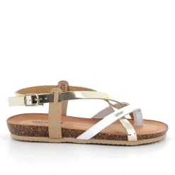 Sandali E Infradito|Igi&Co Sandali Con Infradito In Pelle Da Donna Platino-Bianco