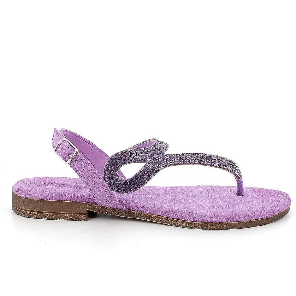 Sandali E Infradito|Igi&Co Sandali Con Infradito In Pelle Da Donna Lilla