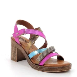 Scarpe Con Tacco|Igi&Co Sandali Con Tacco Da Donna Fuxia-Celeste