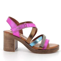 Scarpe Con Tacco|Igi&Co Sandali Con Tacco Da Donna Fuxia-Celeste