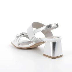 Scarpe Con Tacco|Igi&Co Sandali Con Tacco Da Donna Argento-Bianco