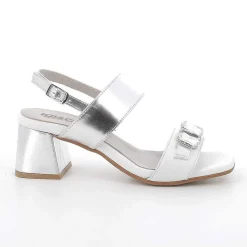 Scarpe Con Tacco|Igi&Co Sandali Con Tacco Da Donna Argento-Bianco