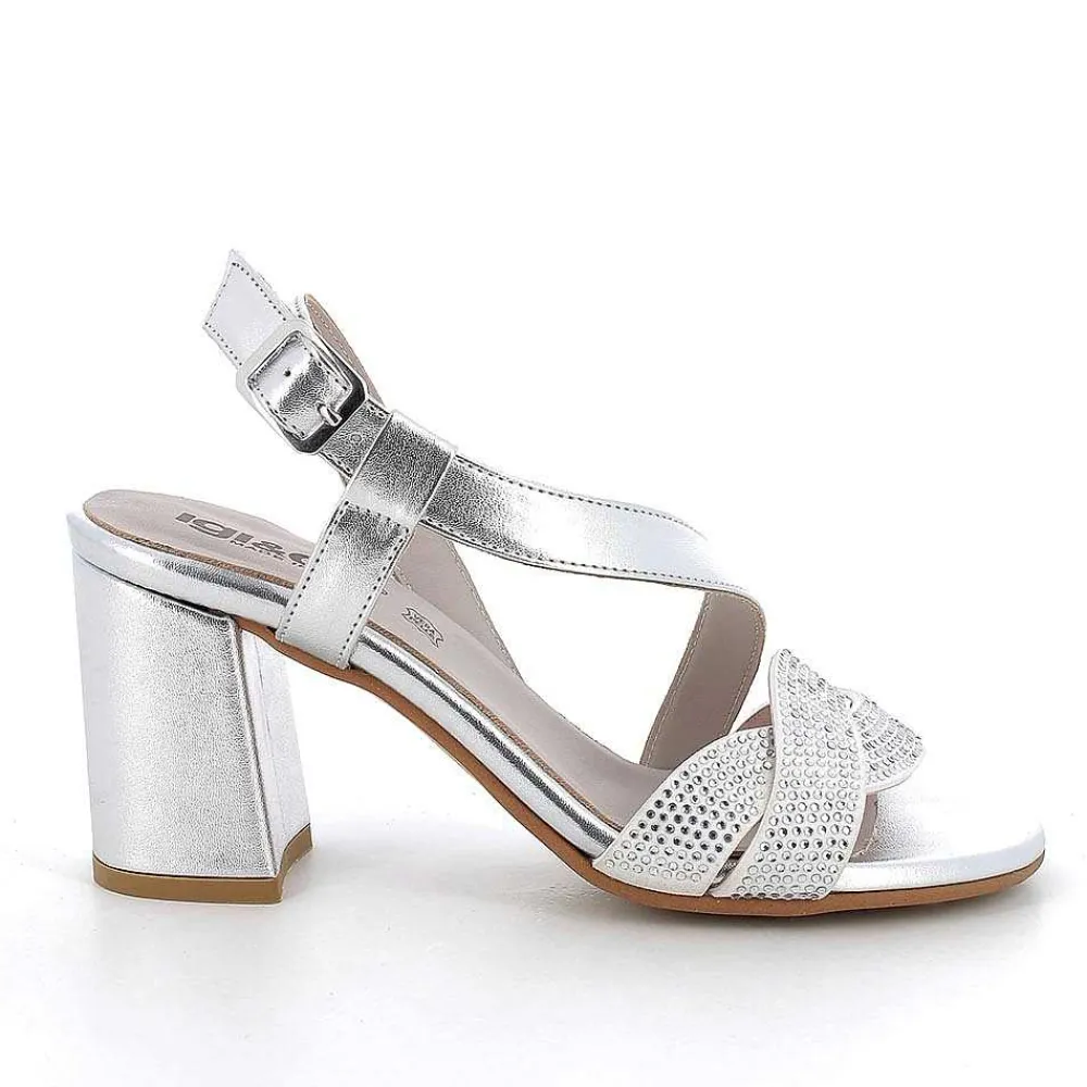 Scarpe Con Tacco|Igi&Co Sandali Con Tacco Da Donna Argento