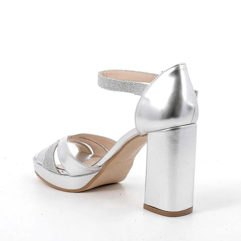 Scarpe Con Tacco|Igi&Co Sandali Con Tacco E Plateau Da Donna Argento