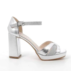 Scarpe Con Tacco|Igi&Co Sandali Con Tacco E Plateau Da Donna Argento