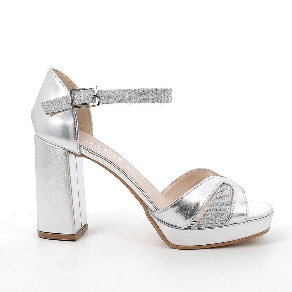 Scarpe Con Tacco|Igi&Co Sandali Con Tacco E Plateau Da Donna Argento