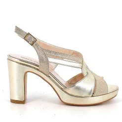 Scarpe Con Tacco|Igi&Co Sandali Con Tacco E Plateau Da Donna Platino