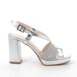 Scarpe Con Tacco|Igi&Co Sandali Con Tacco E Plateau Da Donna Argento