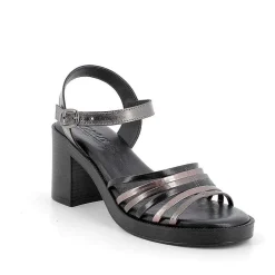 Scarpe Con Tacco|Igi&Co Sandali Con Tacco In Pelle Da Donna Grigio Laminato