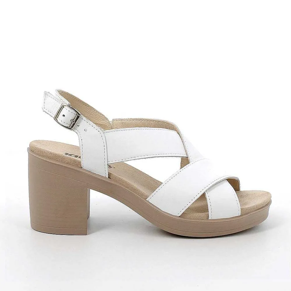 Scarpe Con Tacco|Igi&Co Sandali Con Tacco In Pelle Da Donna Bianco