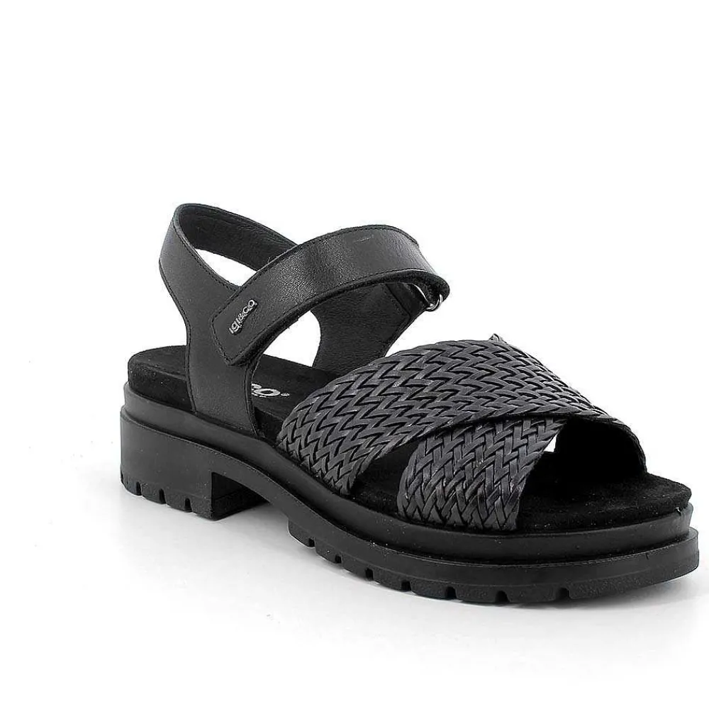 Scarpe Con Tacco|Igi&Co Sandali Con Tacco In Pelle Da Donna Nero