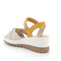 Zeppe|Igi&Co Sandali Con Zeppa Da Donna Giallo-Sabbia