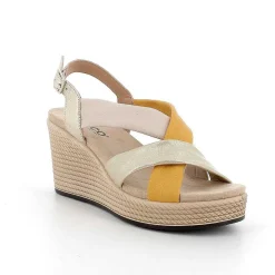 Zeppe|Igi&Co Sandali Con Zeppa Da Donna Platino-Beige Chiaro
