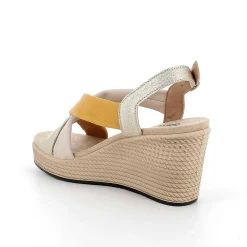 Zeppe|Igi&Co Sandali Con Zeppa Da Donna Platino-Beige Chiaro