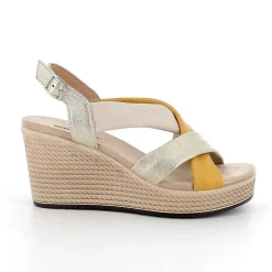 Zeppe|Igi&Co Sandali Con Zeppa Da Donna Platino-Beige Chiaro