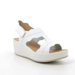 Zeppe|Igi&Co Sandali Con Zeppa In Pelle Da Donna Bianco