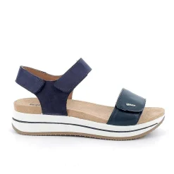 Zeppe|Igi&Co Sandali Con Zeppa In Pelle Da Donna Navy