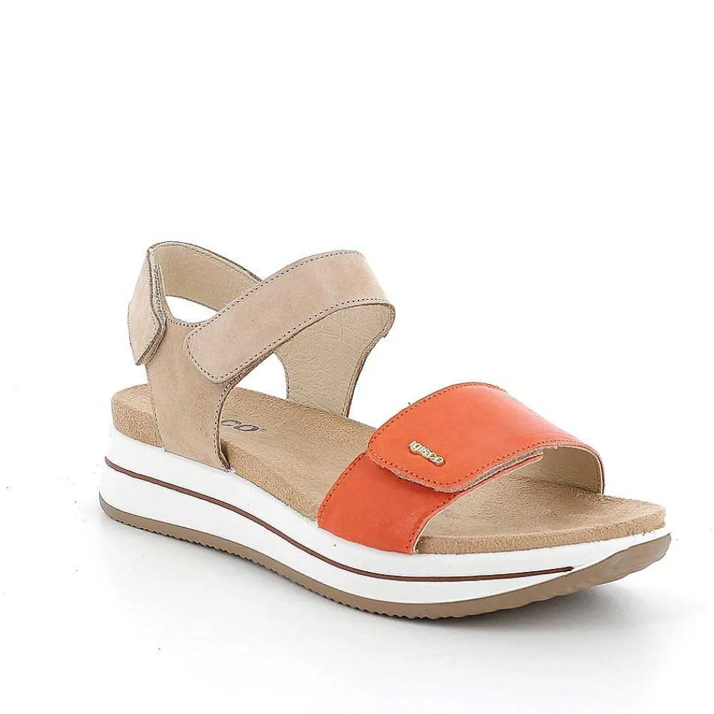 Zeppe|Igi&Co Sandali Con Zeppa In Pelle Da Donna Mango-Beige