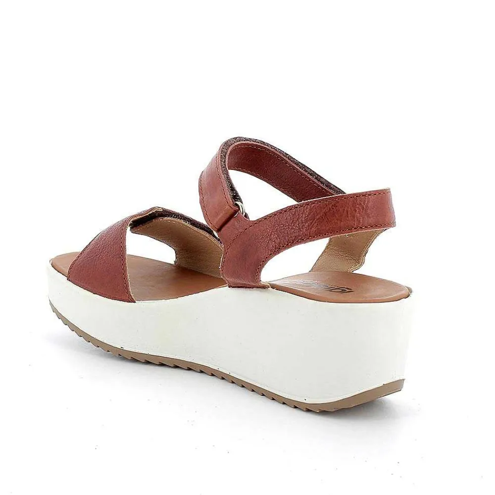 Zeppe|Igi&Co Sandali Con Zeppa In Pelle Da Donna Marrone