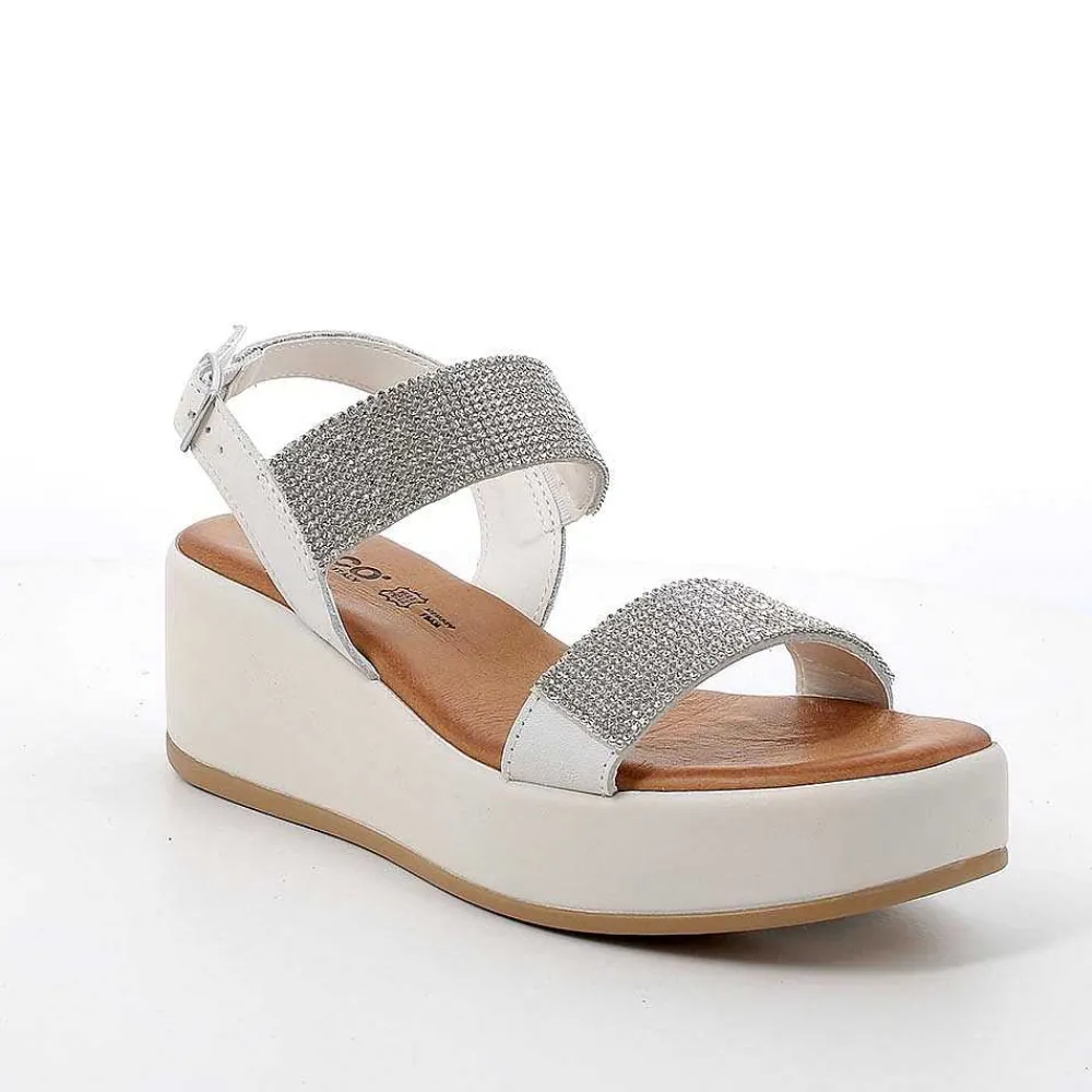 Zeppe|Igi&Co Sandali Con Zeppa In Pelle Da Donna Latte