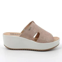 Zeppe|Igi&Co Sandali Con Zeppa In Pelle Da Donna Beige