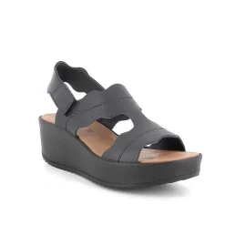 Zeppe|Igi&Co Sandali Con Zeppa In Pelle Da Donna Nero