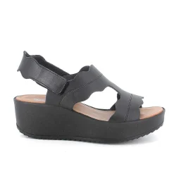 Zeppe|Igi&Co Sandali Con Zeppa In Pelle Da Donna Nero