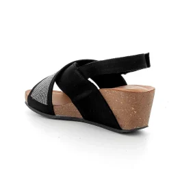 Zeppe|Igi&Co Sandali Con Zeppa In Pelle Da Donna Nero