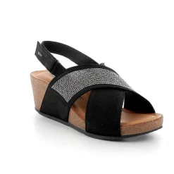 Zeppe|Igi&Co Sandali Con Zeppa In Pelle Da Donna Nero