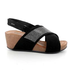 Zeppe|Igi&Co Sandali Con Zeppa In Pelle Da Donna Nero