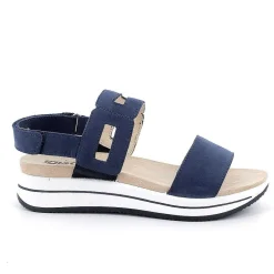 Zeppe|Igi&Co Sandali Con Zeppa In Pelle Da Donna Blu