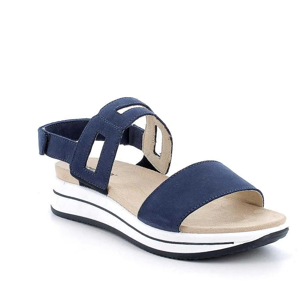 Zeppe|Igi&Co Sandali Con Zeppa In Pelle Da Donna Blu