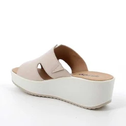 Zeppe|Igi&Co Sandali Con Zeppa In Pelle Da Donna Panna