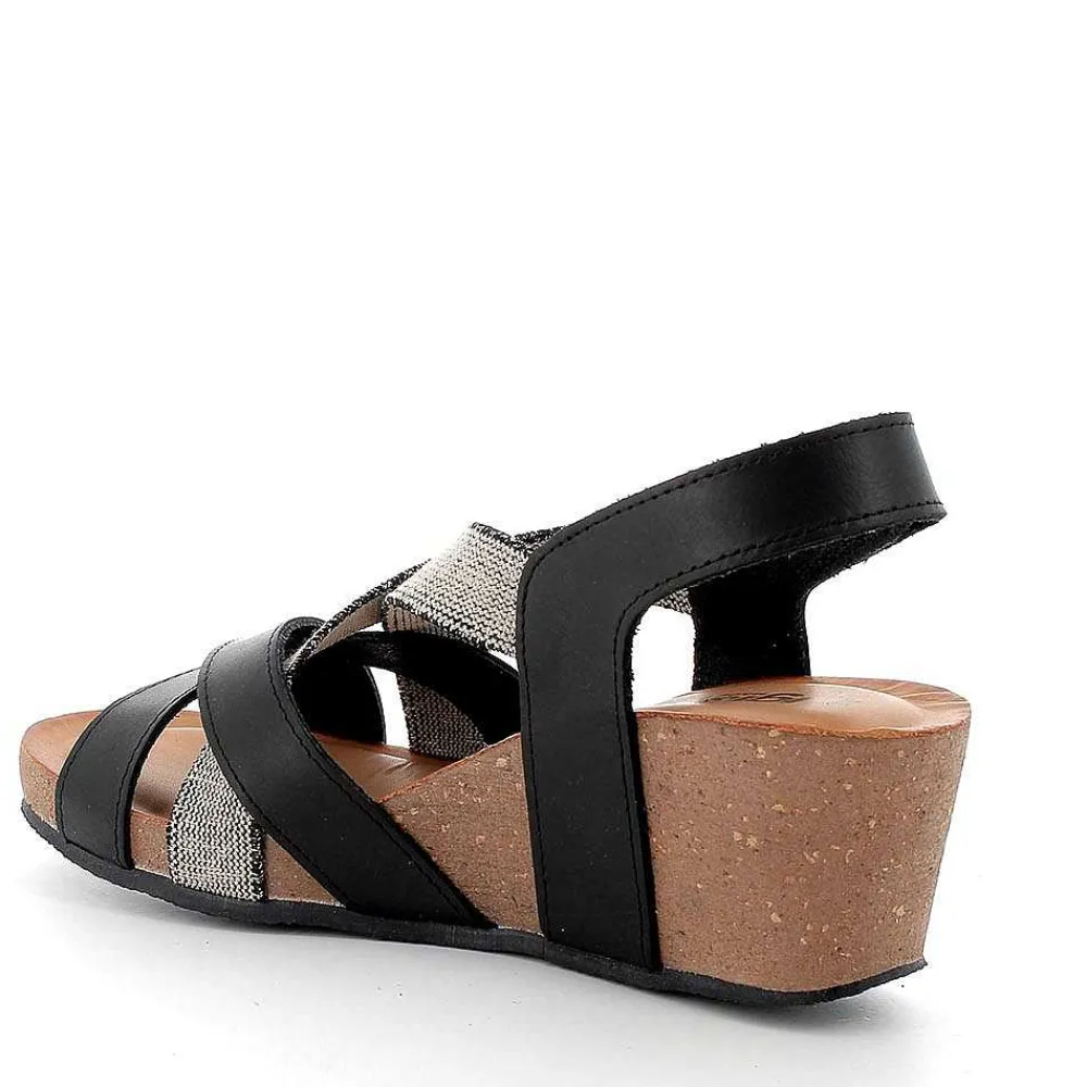 Zeppe|Igi&Co Sandali Con Zeppa In Pelle Da Donna Nero