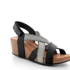 Zeppe|Igi&Co Sandali Con Zeppa In Pelle Da Donna Nero