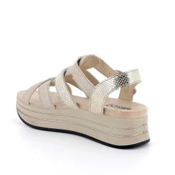 Zeppe|Igi&Co Sandali Con Zeppa In Pelle Da Donna Champagne