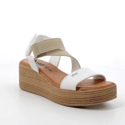 Zeppe|Igi&Co Sandali Con Zeppa In Pelle Da Donna Latte