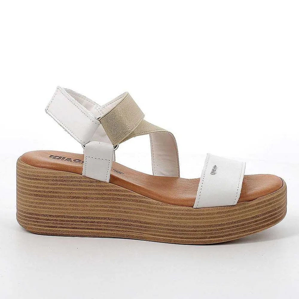 Zeppe|Igi&Co Sandali Con Zeppa In Pelle Da Donna Latte