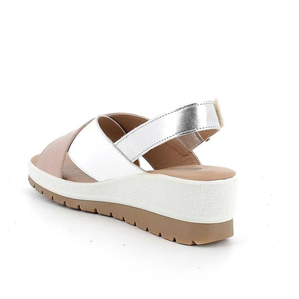 Zeppe|Igi&Co Sandali Con Zeppa In Pelle Da Donna Polvere-Bianco