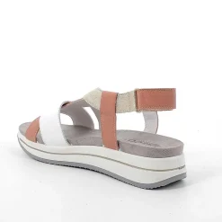 Zeppe|Igi&Co Sandali Con Zeppa In Pelle Da Donna Bianco-Cipria