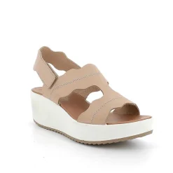 Zeppe|Igi&Co Sandali Con Zeppa In Pelle Da Donna Beige