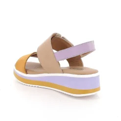 Zeppe|Igi&Co Sandali Con Zeppa In Pelle Da Donna Senape-Beige
