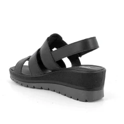 Zeppe|Igi&Co Sandali Con Zeppa In Pelle Da Donna Nero