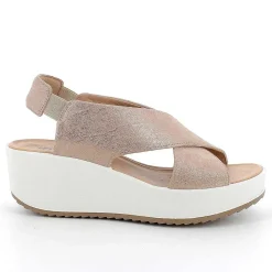 Zeppe|Igi&Co Sandali Con Zeppa In Pelle Da Donna Beige