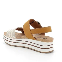 Zeppe|Igi&Co Sandali Con Zeppa In Pelle Da Donna Platino-Camel